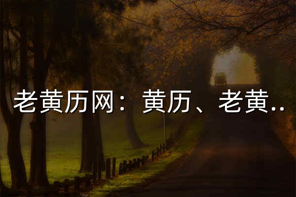 老黄历网：黄历、老黄历、今日黄历查询、万年历 - 官网预览
