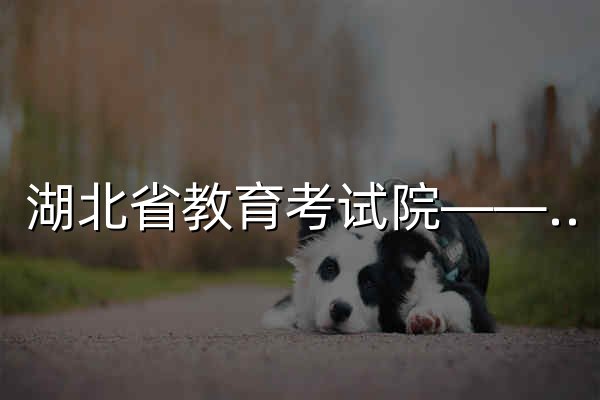 湖北省教育考试院——首页 - 官网预览