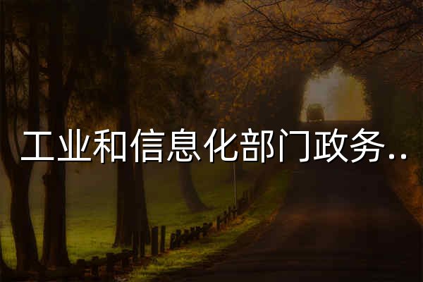 工业和信息化部门政务服务平台 - 官网预览
