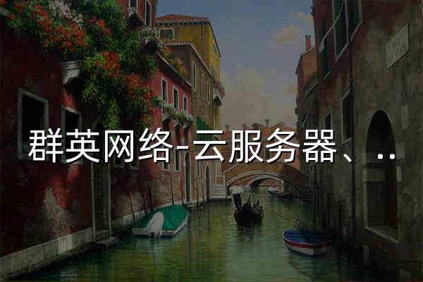 群英网络-云服务器、高防服务器、香港服务器17年智能安全云计算服务商！ - 官网预览