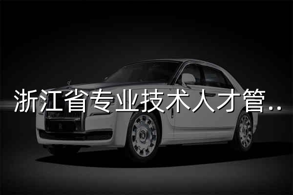 浙江省专业技术人才管理服务平台 - 官网预览