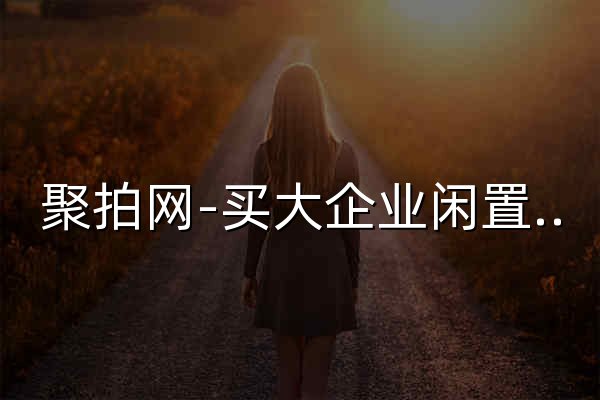 聚拍网-买大企业闲置废旧物资上聚拍-网上拍卖会 - 官网预览