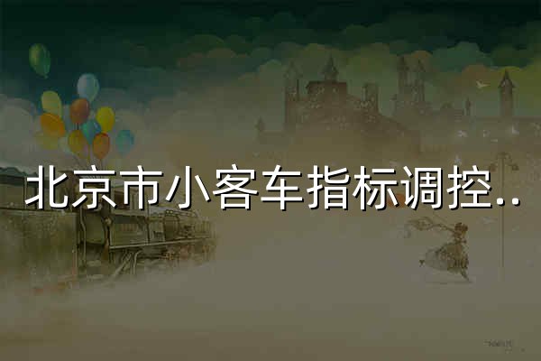 北京市小客车指标调控管理信息系统 - 官网预览